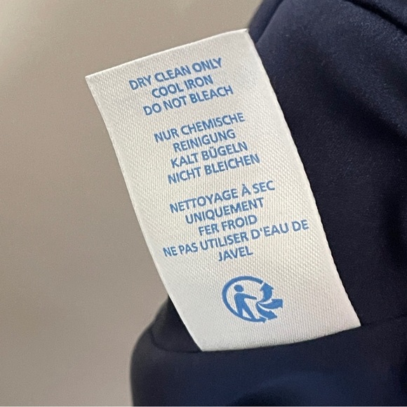 BODEN Selina Dress Fit & Flare Navy Blue White Pleated Front Panel, Size 6 - Picture 9 of 9